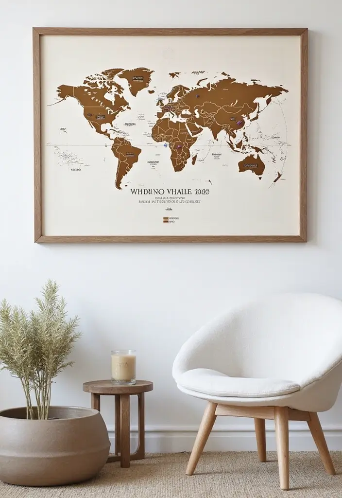 28 Timeless 50th Anniversary Gift Ideas: Eco-Friendly Edition - 10. Personalized Travel Map