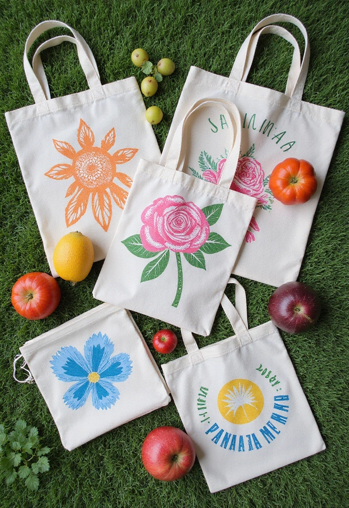 28 Timeless 50th Anniversary Gift Ideas: Eco-Friendly Edition - 12. Personalized Eco-Friendly Tote Bags