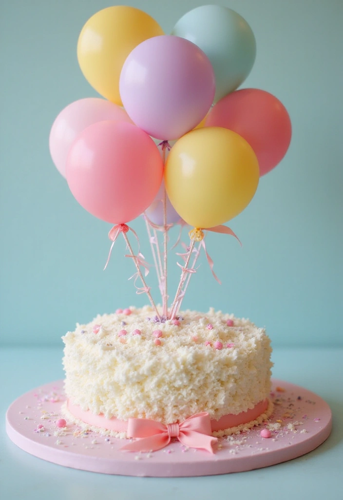 28 Twins Birthday Cake Ideas That Are Double The Fun - 11. Whimsical Balloon Cakes