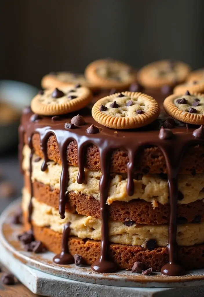 28 Twins Birthday Cake Ideas That Are Double The Fun - 12. Cookie Dough Layer Cakes