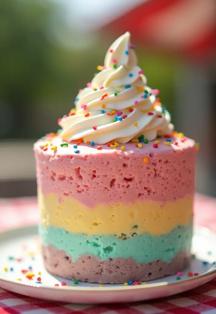 28 Twins Birthday Cake Ideas That Are Double The Fun - 18. Ice Cream Cakes
