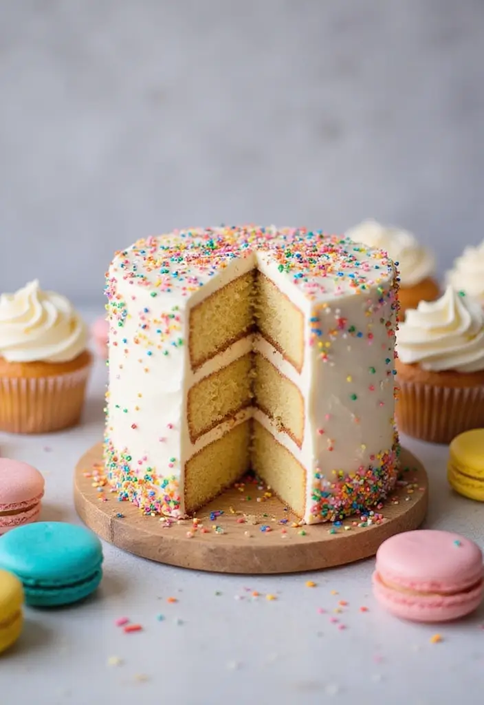 28 Twins Birthday Cake Ideas That Are Double The Fun - 2. Funfetti Explosion Cakes