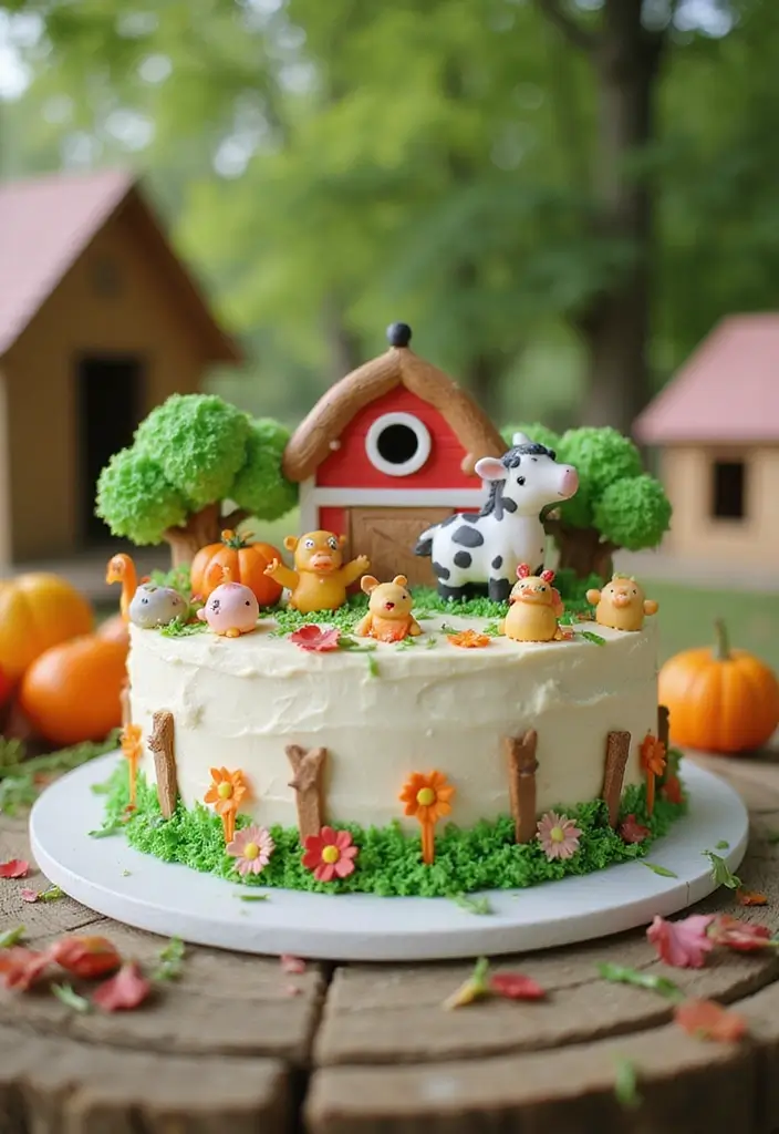 28 Twins Birthday Cake Ideas That Are Double The Fun - 20. Farmyard Fun Cakes