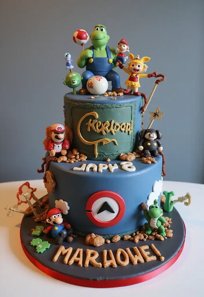 28 Twins Birthday Cake Ideas That Are Double The Fun - 22. Video Game Cakes