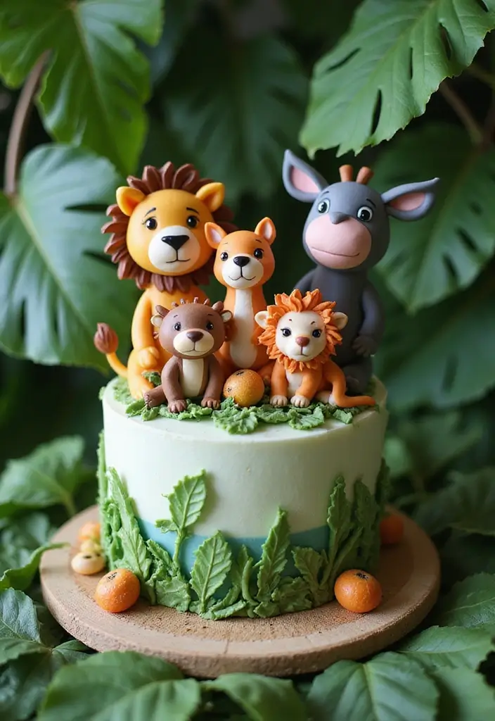 28 Twins Birthday Cake Ideas That Are Double The Fun - 24. Sweet Safari Cakes