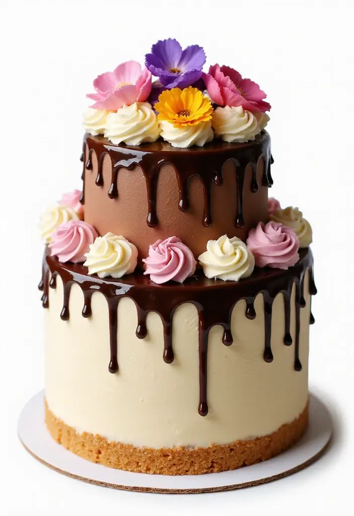 28 Twins Birthday Cake Ideas That Are Double The Fun - 7. Double Flavor Cakes