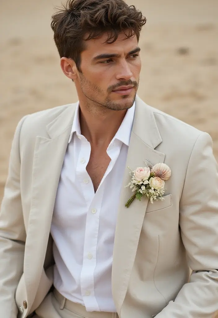 29 Boutineer Ideas That Elevate The Groom's Look - 23. Themed Elements