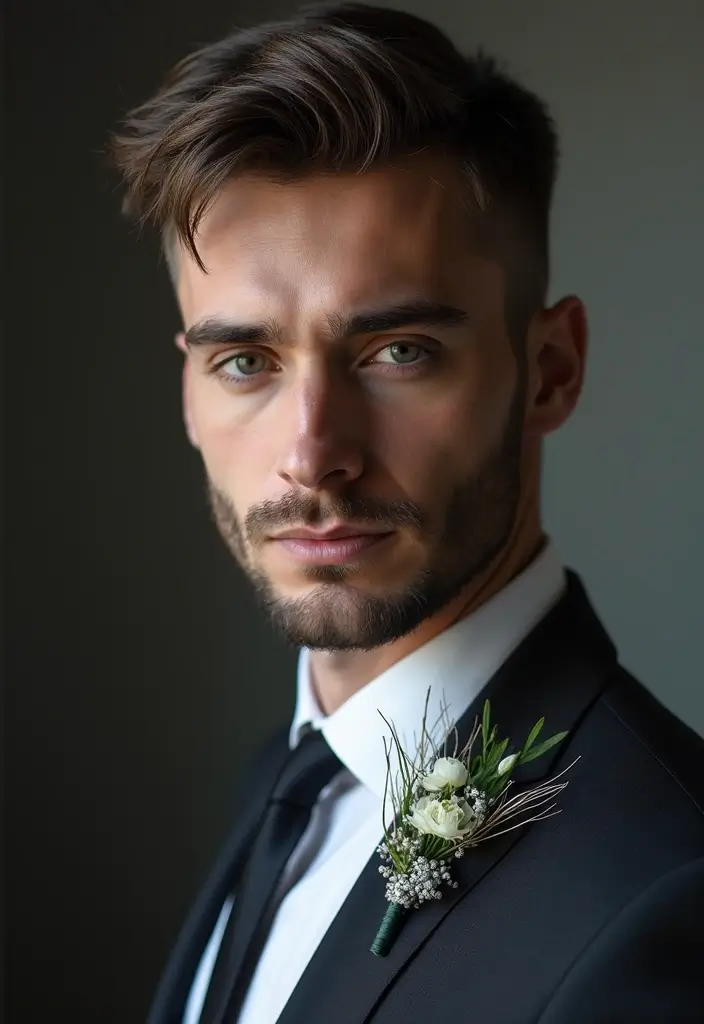 29 Boutineer Ideas That Elevate The Groom's Look - 9. Twisted Wire Artistry