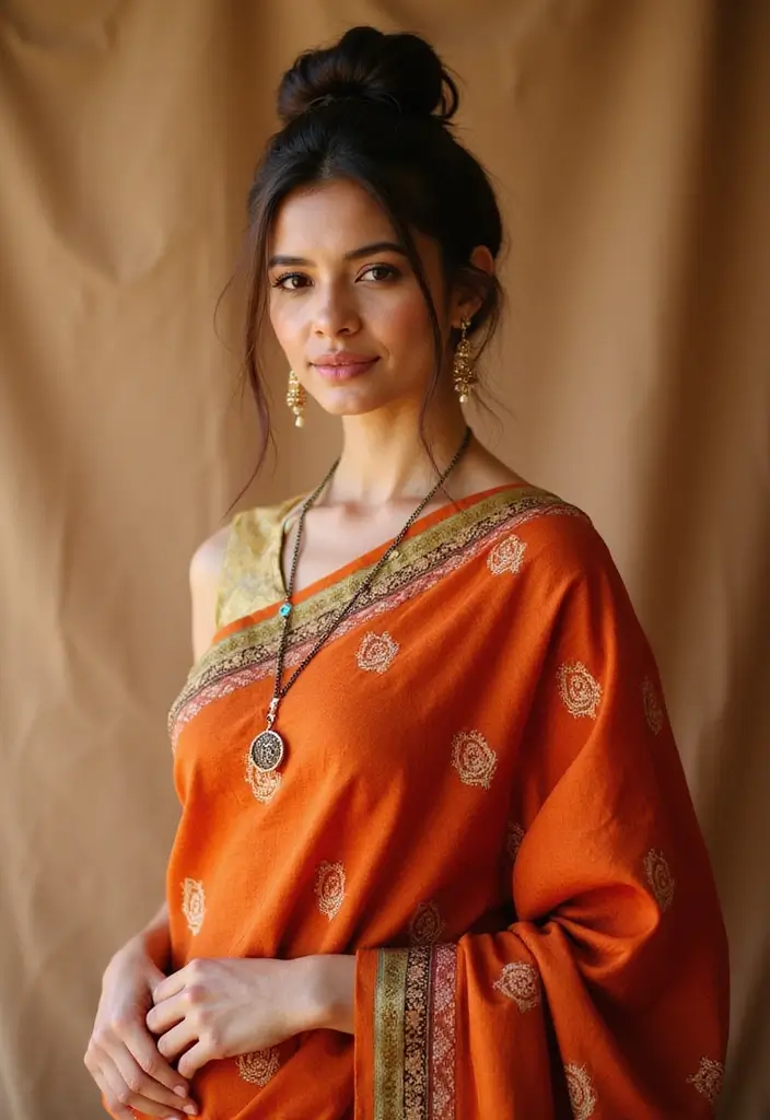 29 Engagement Outfit Ideas Indian Brides Will Love - 1. Recycled Silk Saree