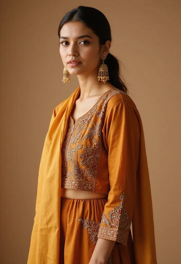 29 Engagement Outfit Ideas Indian Brides Will Love - 11. Sustainable Silk Sharara