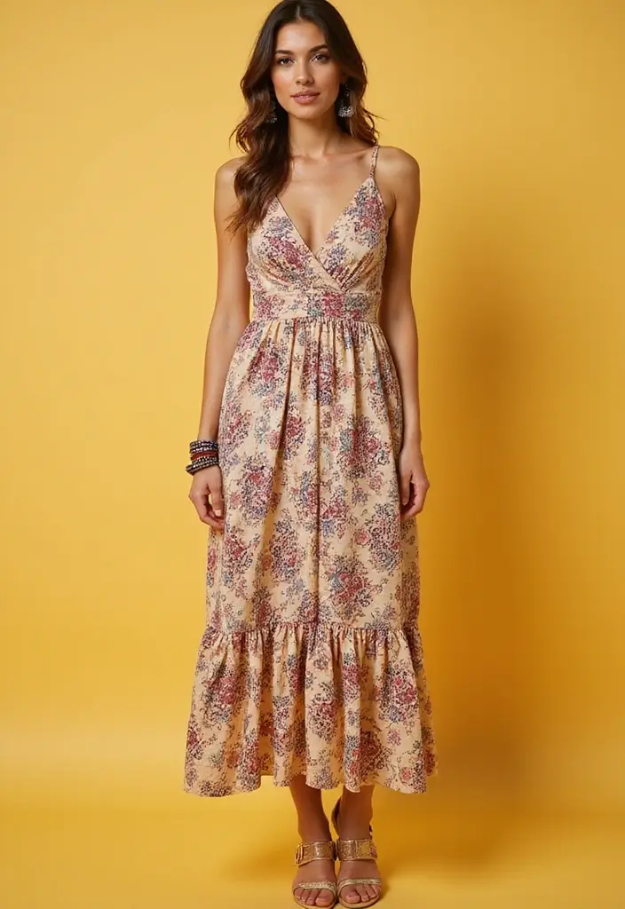 29 Engagement Outfit Ideas Indian Brides Will Love - 22. Printed A-Line Dress