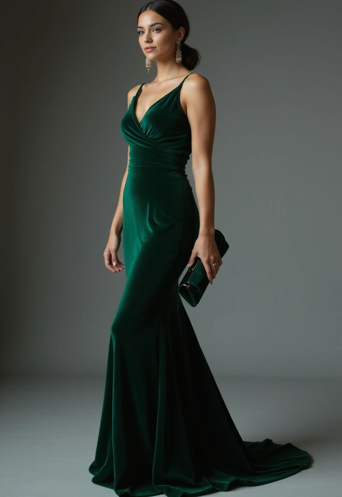 29 Engagement Outfit Ideas Indian Brides Will Love - 5. Eco-friendly Velvet Gown