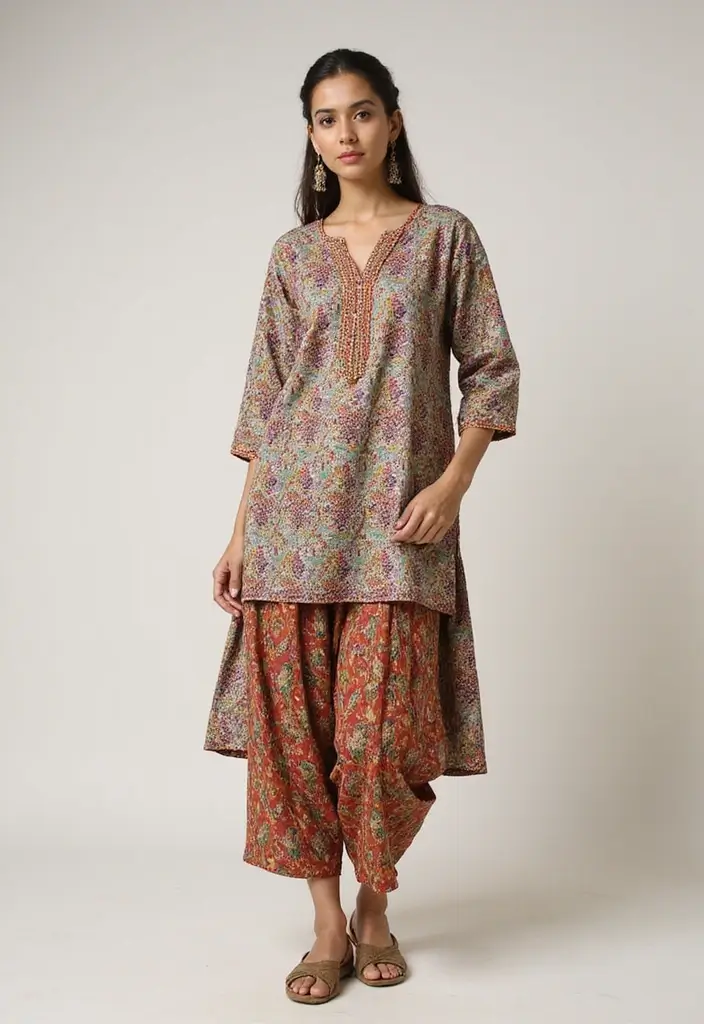 29 Engagement Outfit Ideas Indian Brides Will Love - 6. Sustainable Dhoti Pants and Kurta
