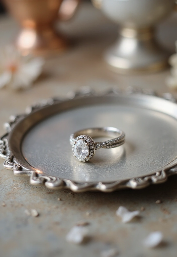 29 Engagement Ring Tray Ideas That Feel Elegant - 14. Elegant Silver Trays