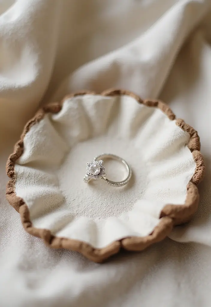 29 Engagement Ring Tray Ideas That Feel Elegant - 15. Chic Fabric Trays