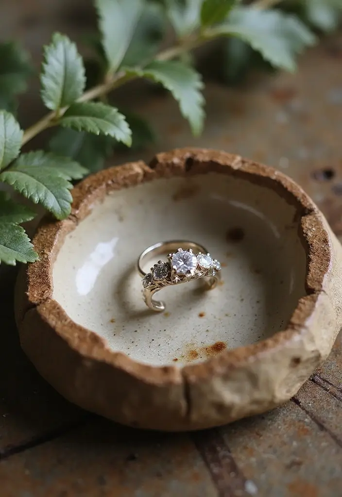 29 Engagement Ring Tray Ideas That Feel Elegant - 23. Nature-Inspired Trays