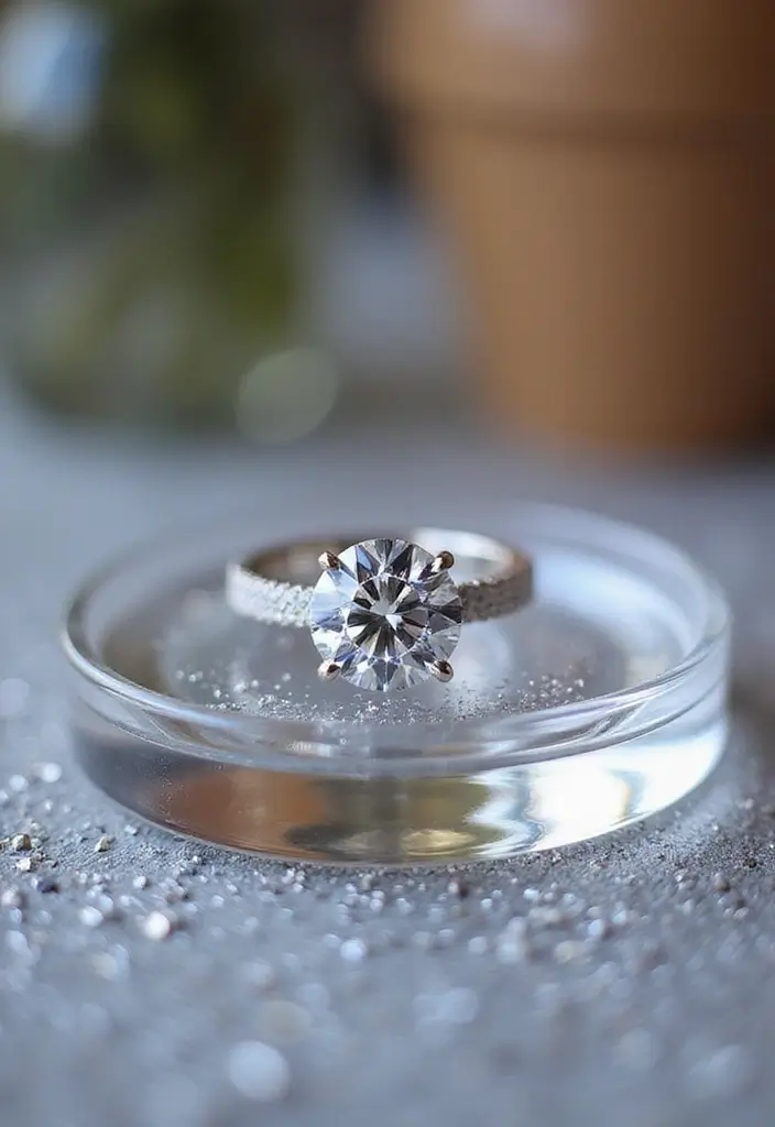 29 Engagement Ring Tray Ideas That Feel Elegant - 25. Elegant Crystal Trays