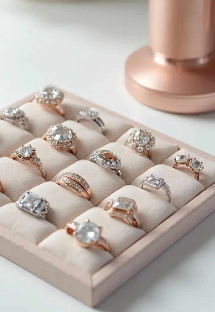 29 Engagement Ring Tray Ideas That Feel Elegant - 29. Customizable Modular Trays