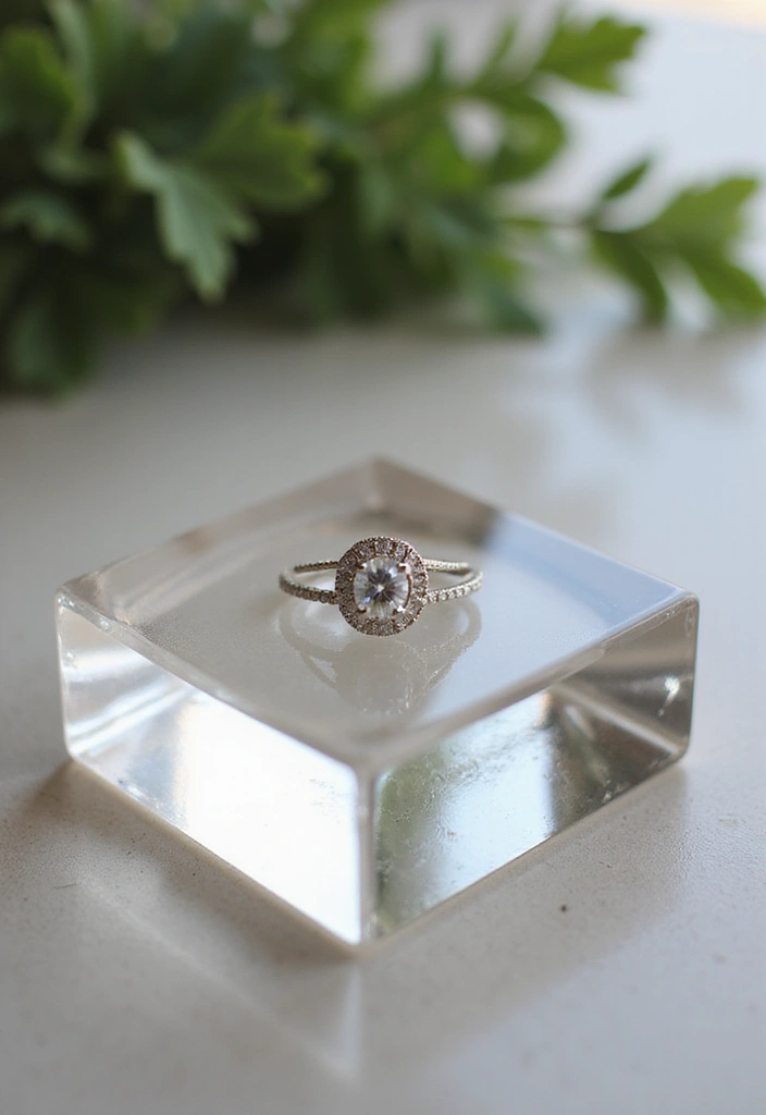 29 Engagement Ring Tray Ideas That Feel Elegant - 3. Minimalist Geometric Shapes