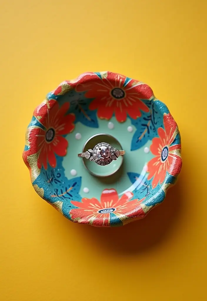 29 Engagement Ring Tray Ideas That Feel Elegant - 7. Artistic Clay Trays