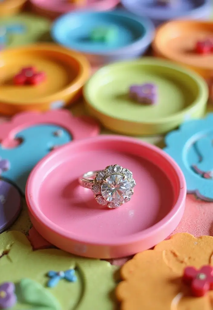 29 Engagement Ring Tray Ideas That Feel Elegant - 9. Colorful Acrylic Options