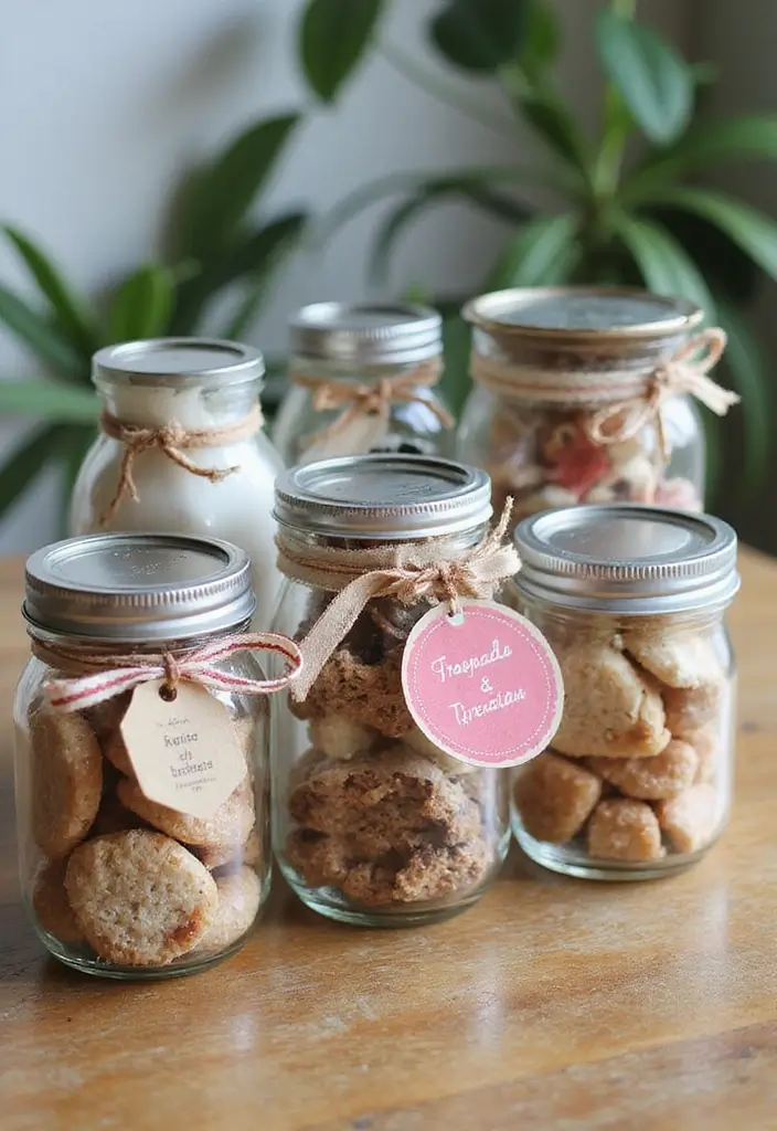 29 Gift Packing Ideas Wedding Style That Impress - 10. Upcycled Glass Jars