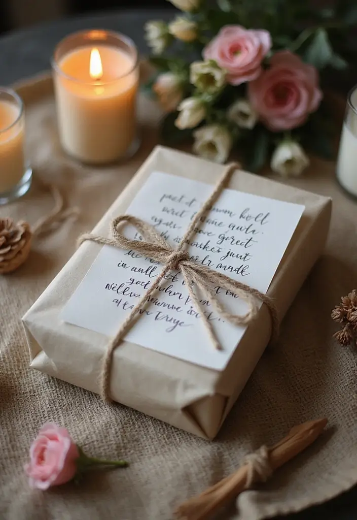 29 Gift Packing Ideas Wedding Style That Impress - 11. Handmade Paper Wrap