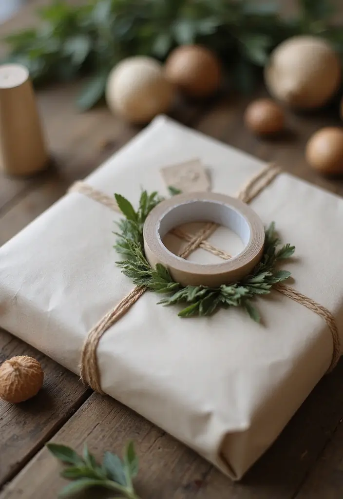 29 Gift Packing Ideas Wedding Style That Impress - 18. Sustainable Wrapping Tape