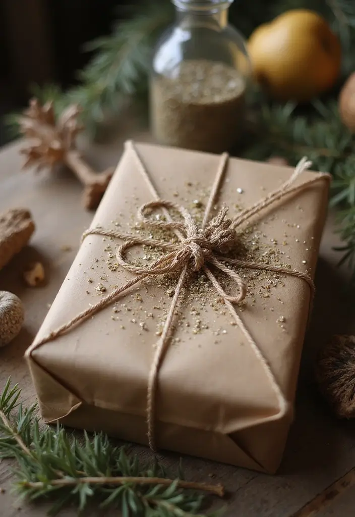 29 Gift Packing Ideas Wedding Style That Impress - 20. Eco-Friendly Glitter