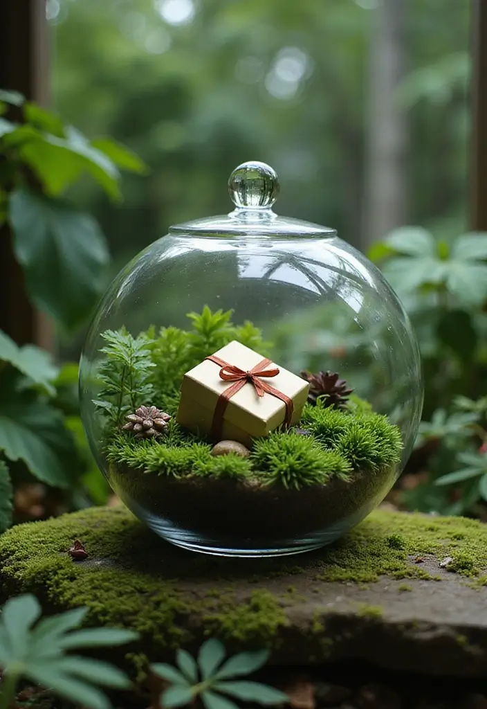29 Gift Packing Ideas Wedding Style That Impress - 27. Terrarium Gift Wrap