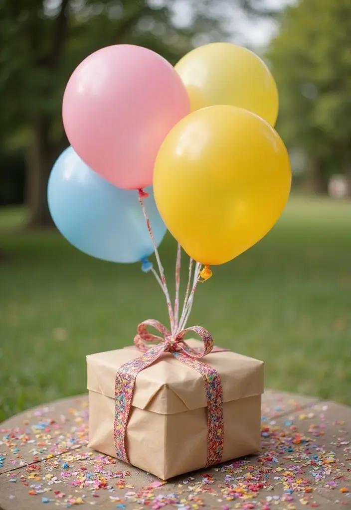 29 Gift Packing Ideas Wedding Style That Impress - 7. Biodegradable Balloon Gift Wrap