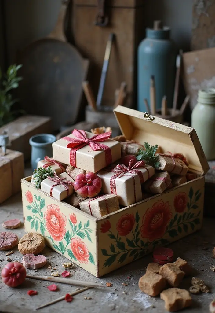 29 Gift Packing Ideas Wedding Style That Impress - 9. Hand-painted Boxes