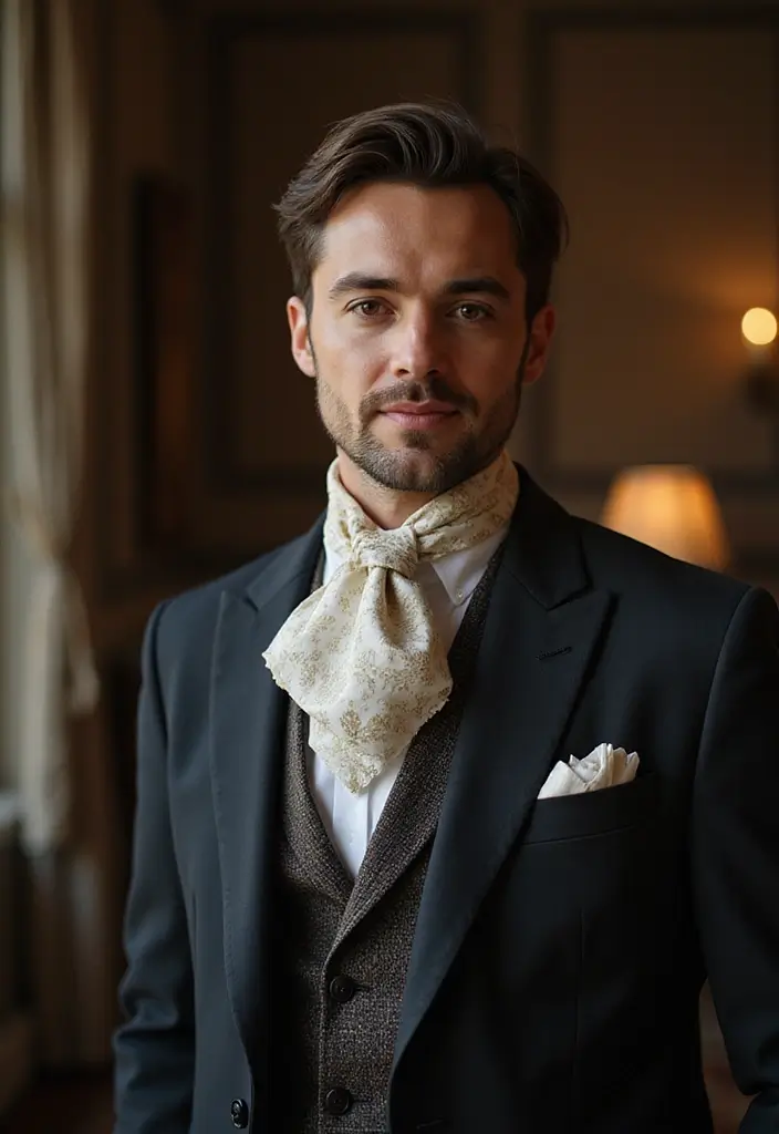 29 Grooms Outfit Ideas That Look Sharp and Stylish - 18. The Eloquent Cravat