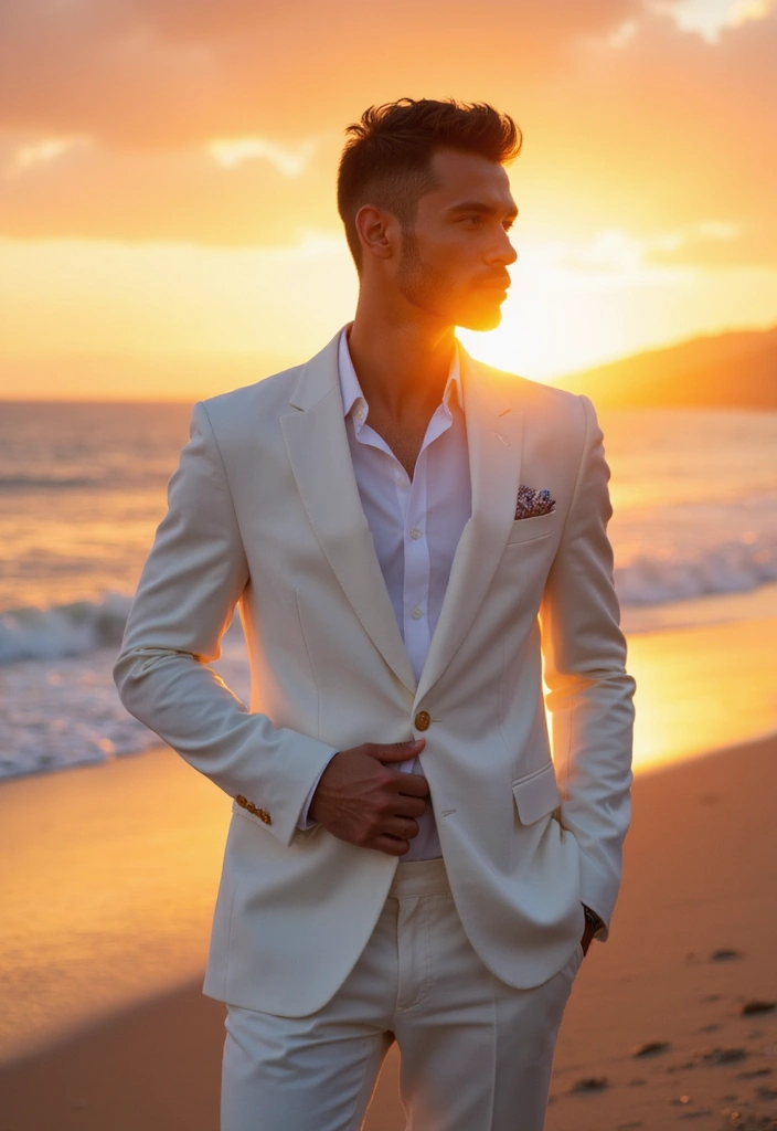 29 Grooms Outfit Ideas That Look Sharp and Stylish - 9. Classic White Suit