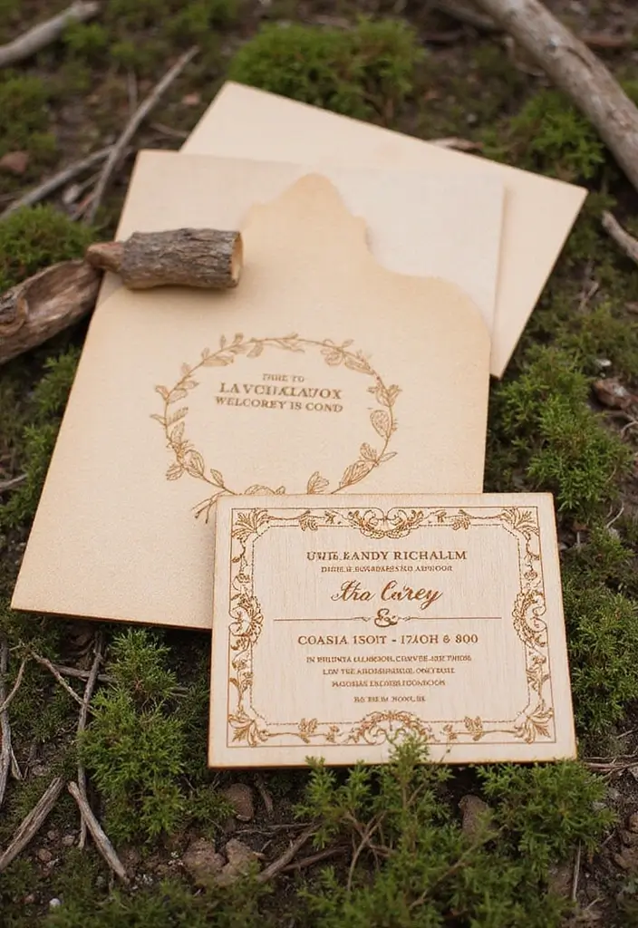 29 Invitation Box Ideas That Wow Recipients - 12. Upcycled Wood Invitations