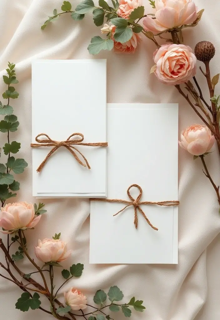 29 Invitation Box Ideas That Wow Recipients - 17. Eco-Friendly Ribbon Ties