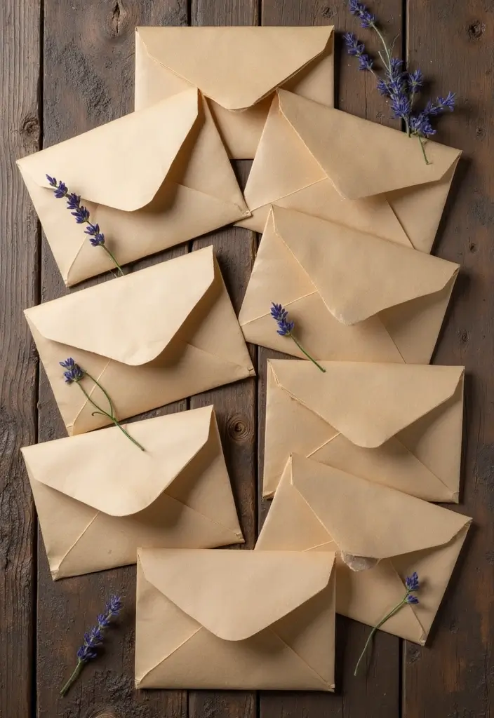 29 Invitation Box Ideas That Wow Recipients - 4. Craft Paper Envelopes