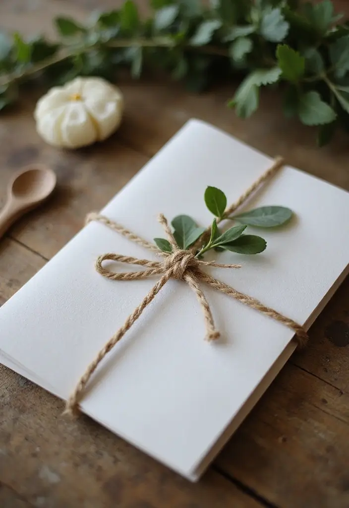 29 Invitation Box Ideas That Wow Recipients - 8. Natural Fiber Twine Wrappers