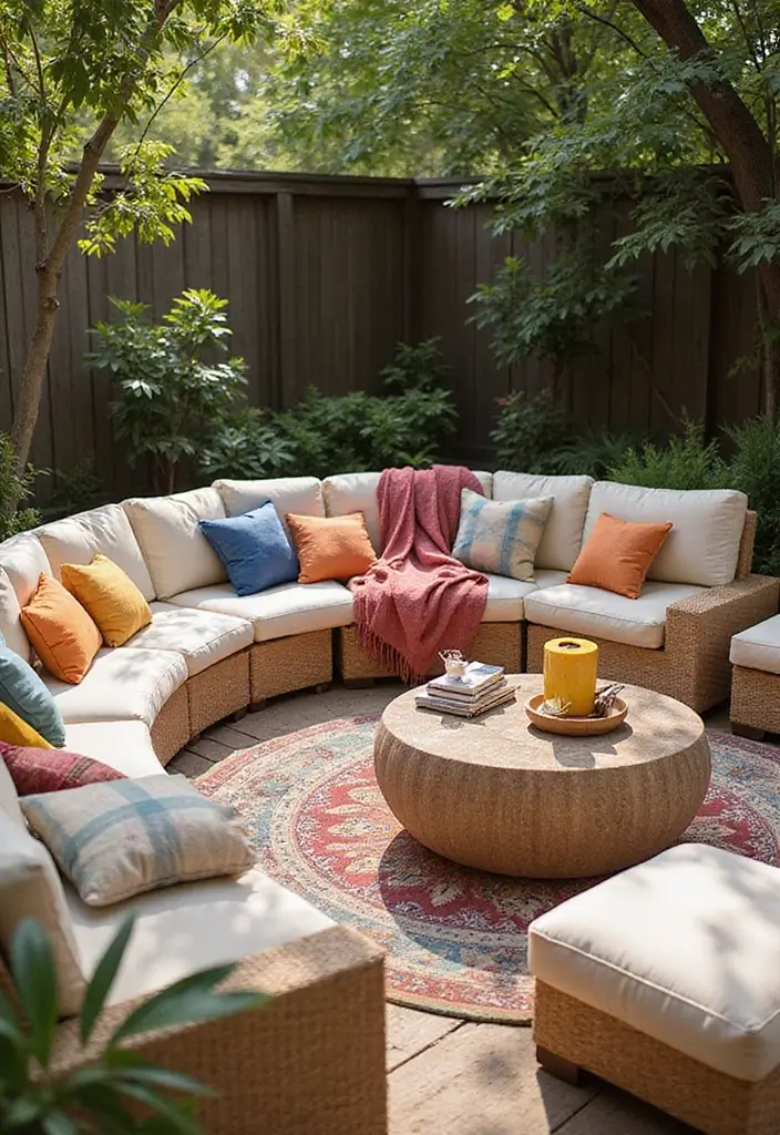 29 Mehndi Decoration Ideas Outdoor That Glow With Color - 19. Colorful Pillows and Throws