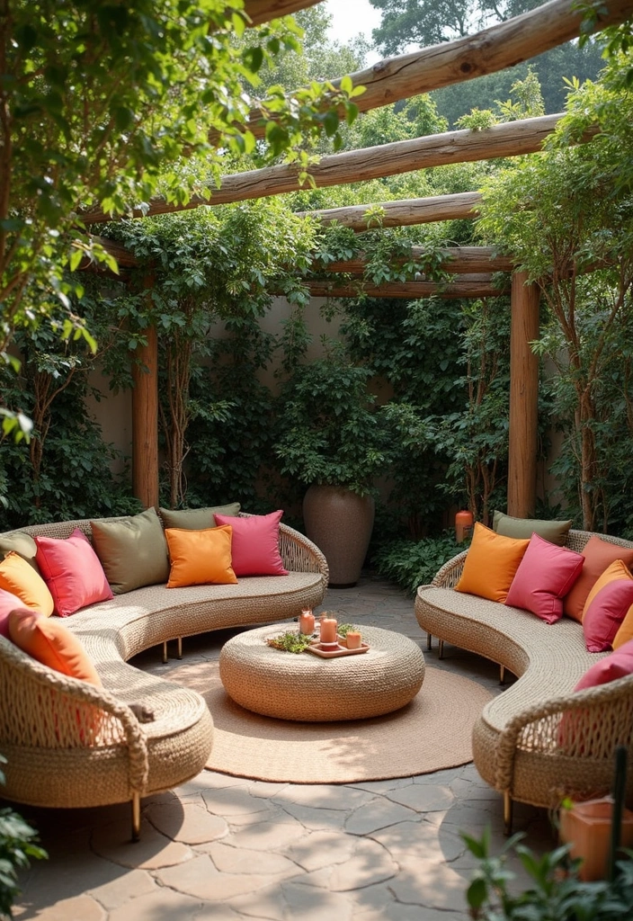 29 Mehndi Decoration Ideas Outdoor That Glow With Color - 6. Eco-Conscious Seating Arrangements