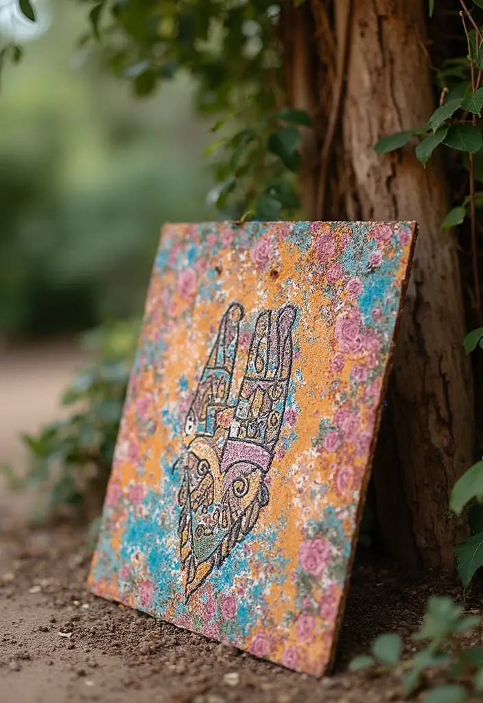 29 Mehndi Decoration Ideas Outdoor That Glow With Color - 8. Colorful Henna-themed Signage