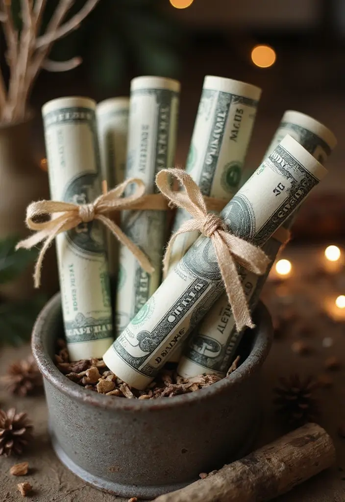 29 Money Packing Ideas For Wedding Gifts That Look Luxe - 16. Perfumed Cash Rolls