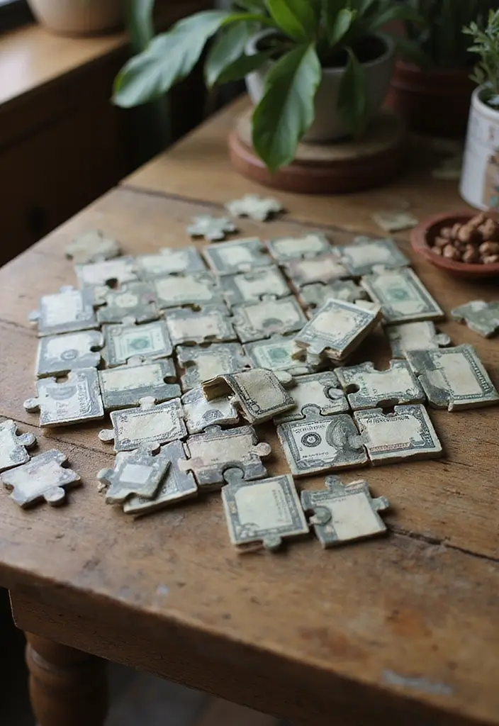 29 Money Packing Ideas For Wedding Gifts That Look Luxe - 19. Cash Puzzle Gift