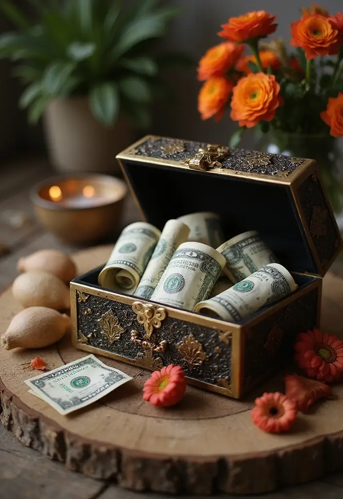 29 Money Packing Ideas For Wedding Gifts That Look Luxe - 25. Cash in a Decorative Box