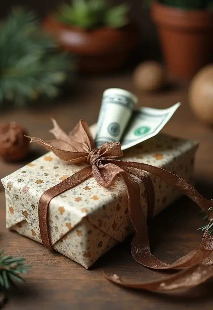 29 Money Packing Ideas For Wedding Gifts That Look Luxe - 9. Cash-filled Gift Wrap