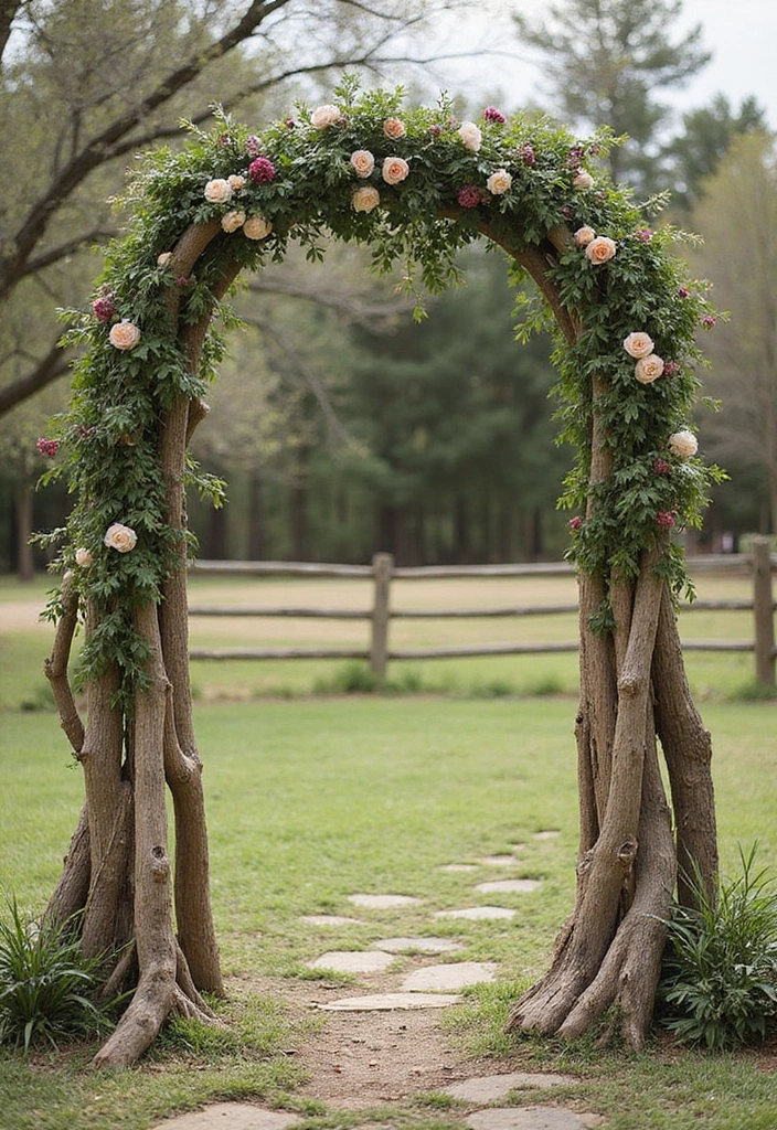 29 Wedding Arbor Ideas That Frame the Moment - 16. Tree Branch Arbor