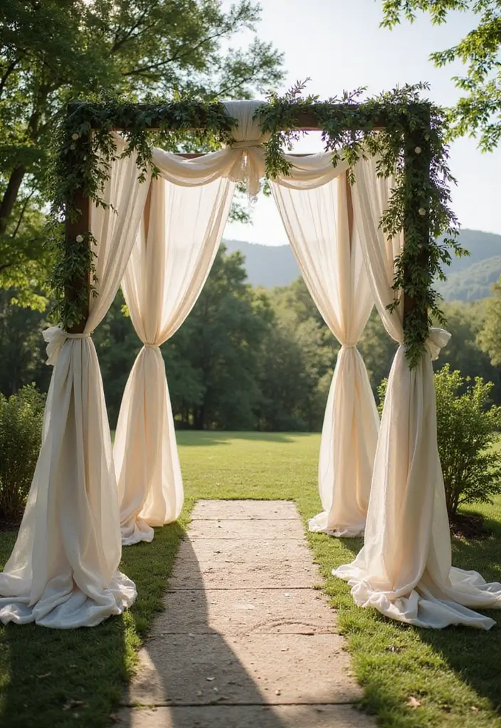 29 Wedding Arbor Ideas That Frame the Moment - 24. Fairy-tale Canopy Arbor