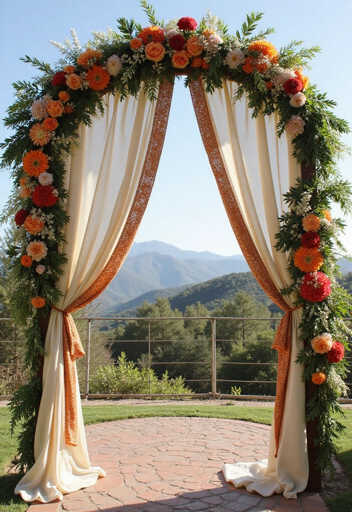 29 Wedding Arbor Ideas That Frame the Moment - 25. Cultural Heritage Arbor