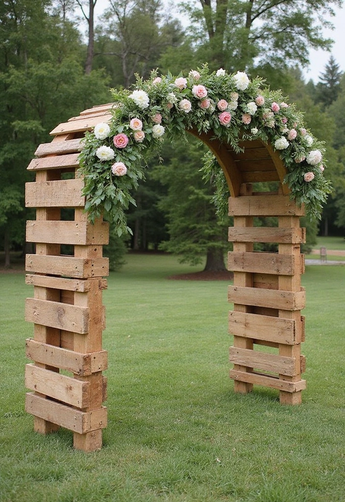 29 Wedding Arbor Ideas That Frame the Moment - 29. DIY Pallet Arbor