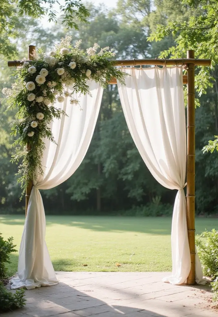 29 Wedding Arbor Ideas That Frame the Moment - 5. Minimalist Bamboo Arbor